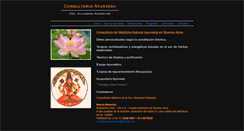 Desktop Screenshot of consultorioayurveda.com.ar